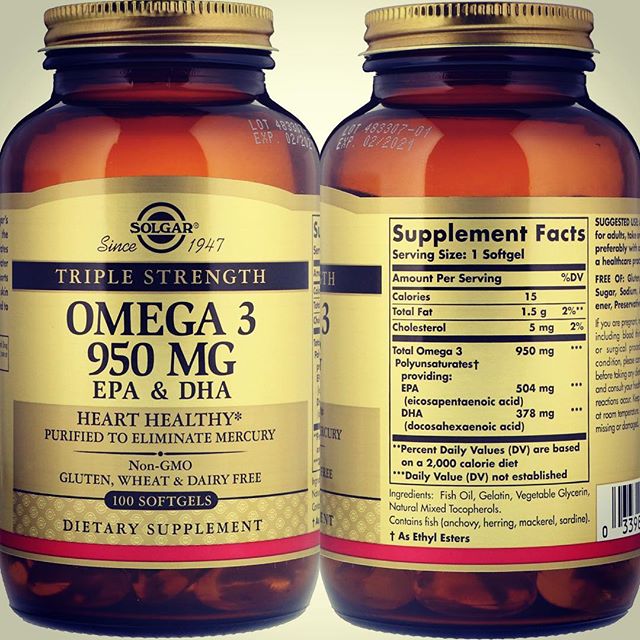 #Solgar, Omega-3 EPA & DHA, Triple Strength, 950 mg, 100 Softgels, use code BFT088 to get a #discount